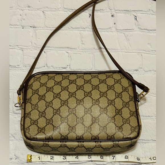 Gucci GG Supreme Vintage Brown Crossbody / Shoulder Bag In Beautiful Condition. - Picture 2 of 16